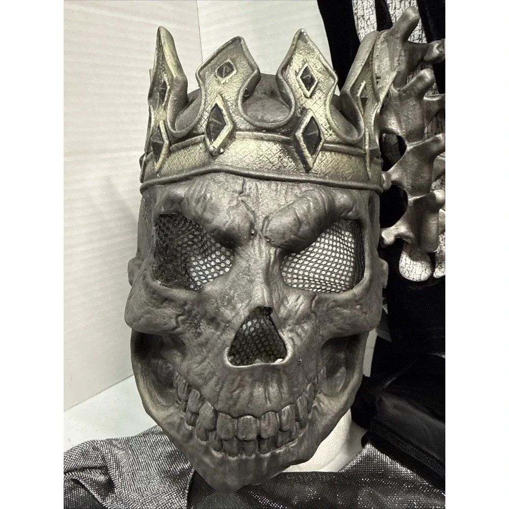 Spirit Halloween Costume Deluxe Skeleton King Shirt w/ Attached 55